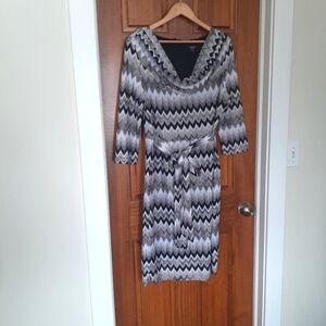 ALEX MARIE Chevron Patterned Dress